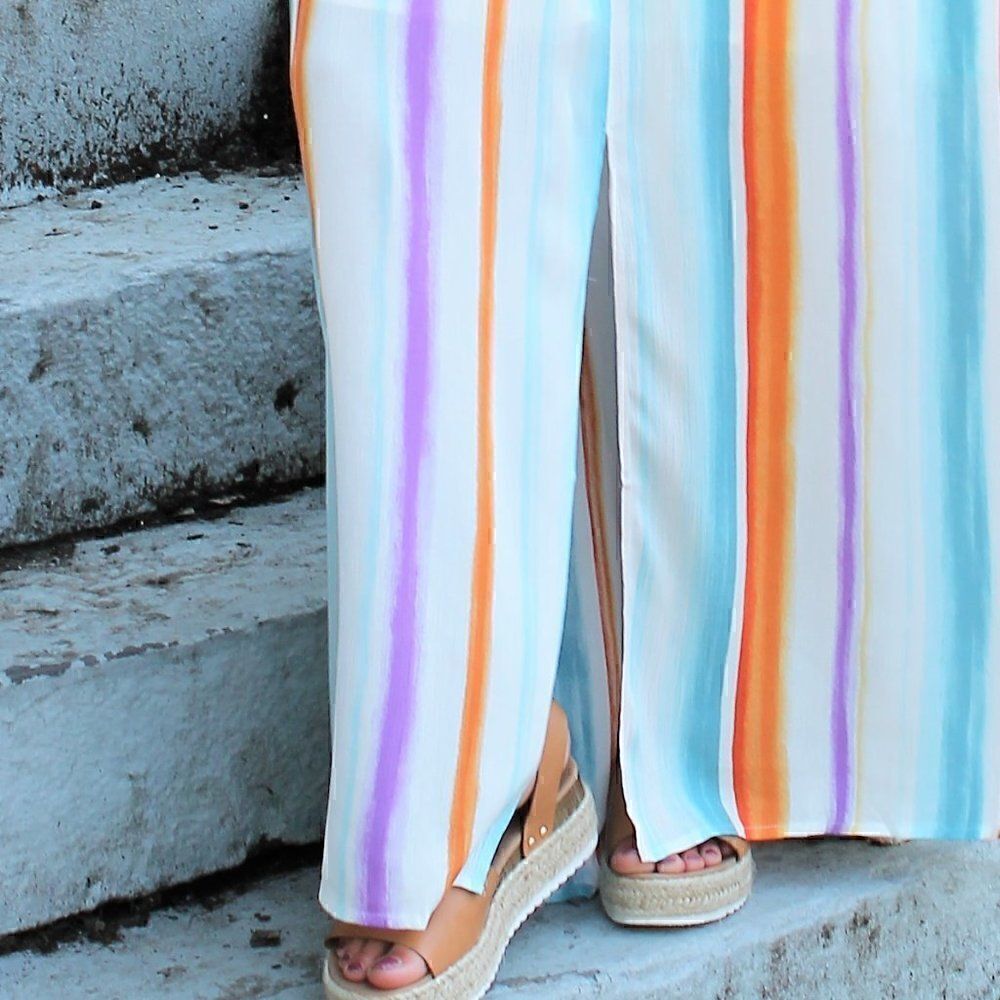 Nwt Stripe Vacay Maxi Dress - Picture 8 of 12
